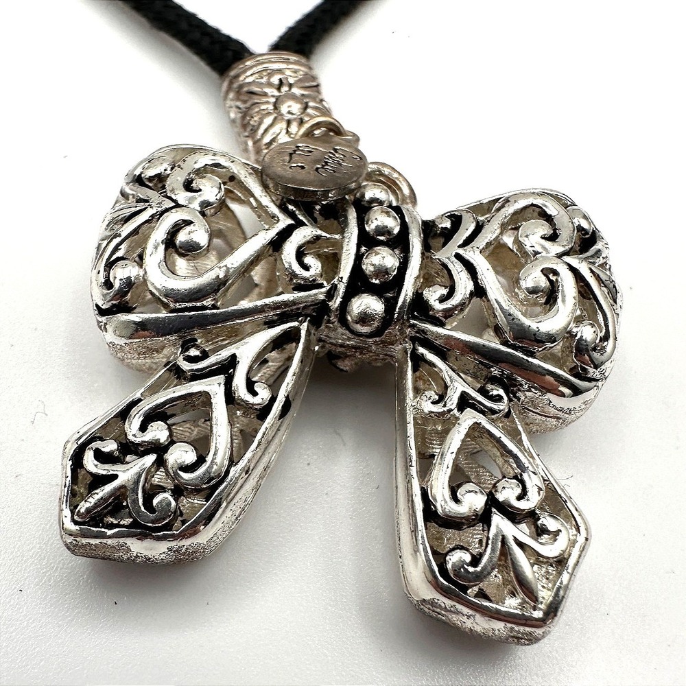 Vintage 90s Cookie‎ Lee Silver Tone Filigree Bow Charm Bracelets Women's Jewelry